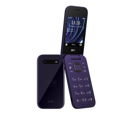BAZAR - HMD Nokia 2660 Flip Dual SIM, 4G, fialová (2025), (CZ, SK, HU) - Poškozený obal (Komplet)