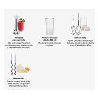 Braun MultiMix 5 HM5107WH ruční šlehač a tyčový mixér, bílá, příkon 750 W, 9 rychlostí, technologie SmartMix