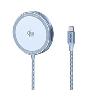 UGREEN magnetická bezdrátová nabíječka MagFlow Qi2.2 25W, MagSafe, stříbrná