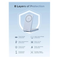 UGREEN magnetická bezdrátová nabíječka 2v1 MagFlow Qi2.2, 25W, MagSafe, stříbrná