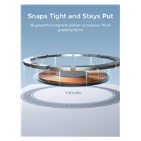 UGREEN magnetická bezdrátová nabíječka 2v1 MagFlow Qi2.2, 25W, MagSafe, stříbrná