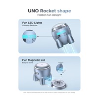 UGREEN magnetická bezdrátová nabíječka 2v1 MagFlow Qi2.2, 25W, MagSafe, raketa, stříbrná