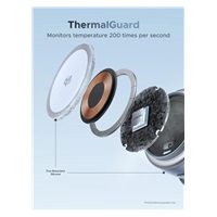 UGREEN magnetická bezdrátová nabíječka 2v1 MagFlow Qi2.2, 25W, MagSafe, raketa, stříbrná