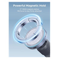 UGREEN magnetická bezdrátová nabíječka do auta MagFlow Qi2 25W, MagSafe, stříbrná