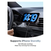 UGREEN magnetická bezdrátová nabíječka do auta MagFlow Qi2 25W, MagSafe, stříbrná