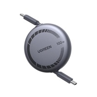 UGREEN navíjecí kabel USB-C, 1m, stříbrná