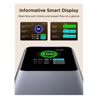 UGREEN powerbanka s rychlým nabíjením 20000mAh 3-port s displejem, Li-ion, 165W, 2x USB-C, 1x USB-A, stříbrná