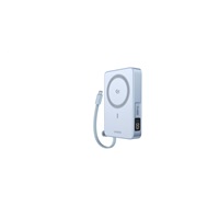 UGREEN magnetická powerbanka MagFlow 10000mAh s diplejem, Li-ion, 30W, MagSafe, 2x USB-C, stříbrná