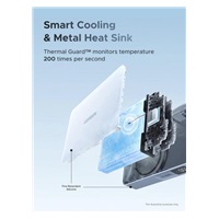 UGREEN magnetická powerbanka MagFlow 10000mAh s diplejem, Li-ion, 30W, MagSafe, 2x USB-C, stříbrná