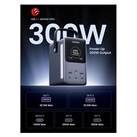 UGREEN powerbanka s rychlým nabíjením 48000mAh 5-port s displejem a LED, Li-ion, 300W, 3x USB-C, 2x USB-A, stříbrná