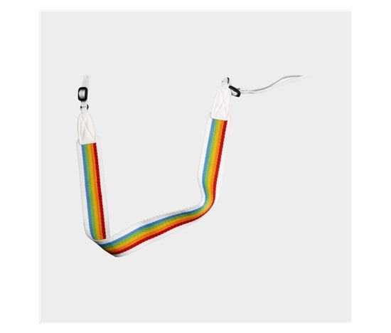 Polaroid Camera Strap Flat Rainbow White