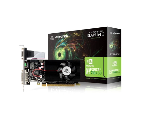 ARKTEK VGA NVIDIA GeForce GT 710 4GB, GT 710, 4GB DDR3, 1xHDMI, 1xDVI, 1xVGA