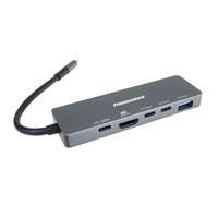 PremiumCord Adaptér USB-C na 4K@60Hz HDMI + 10G USB3.2 A + 10G 2x USB-C + PD
