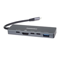PremiumCord Adaptér USB-C na 4K@60Hz HDMI + 10G USB3.2 A + 10G 2x USB-C + PD