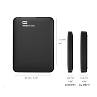 BAZAR - WD Elements Portable 5TB, Externí HDD, USB 3.0, černá (Bez příšlušenství)