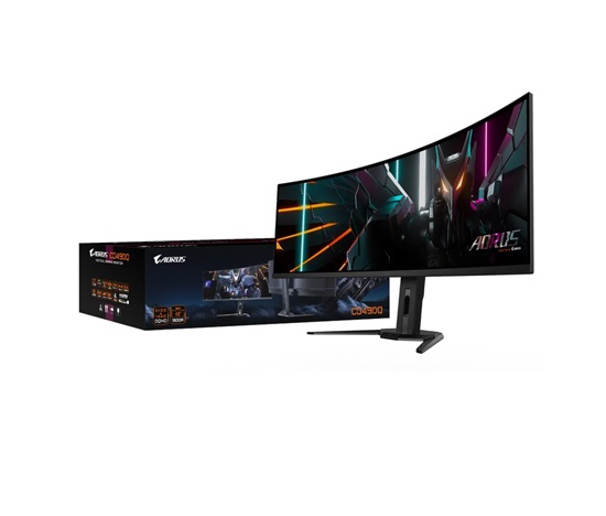 BAZAR GIGABYTE LCD - 49" Gaming monitor AORUS CO49DQ, OLED, 5120x1440 DQHD 32:9, 144Hz, 1.5M:1, 250cd/m2 ROZBALENO