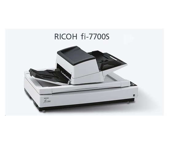 RICOH skener Fi-7700S SIMPLEX A3, color, SIMPLEX, 75ppm v barvě 300dpi, USB 3.1 , ADF 300 + ploché lože A3 (flatbed), Z: