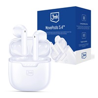 3mk bezdrátová stereo sluchátka FlowBuds 6.0 white, nabíjecí pouzdro, bílá
