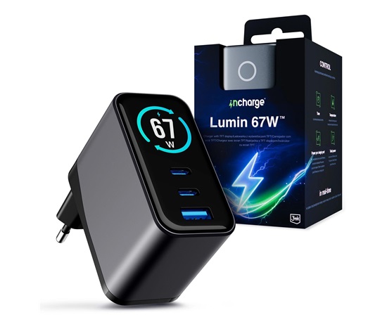 3mk napájecí adaptér Hyper Charger PD 45W GaN AVS QC4+ PPS AFC FCP DCP 2C Black, černá