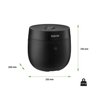 Salente Jasmine, rýžovar, 1,9 l, černý