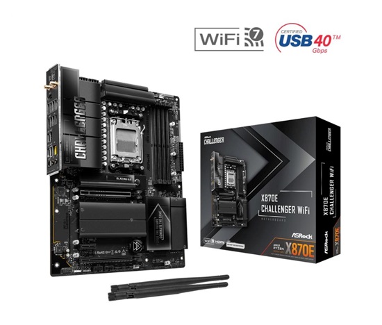 ASRock MB Sc AM5 X870E Challenger WiFi,  AMD X870E, 4xDDR5, 1xHDMI, 2xUSB4, WiFi