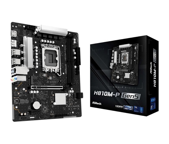 ASRock MB Sc LGA1851 H810M-P Gen5, Intel H810, 2xDDR5,1xDP, 1xHDMI, mATX