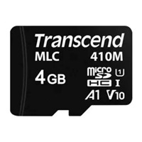 TRANSCEND Industrial Micro SDHC 410M 4GB, Class 10 UHS-I U1 A1, MLC