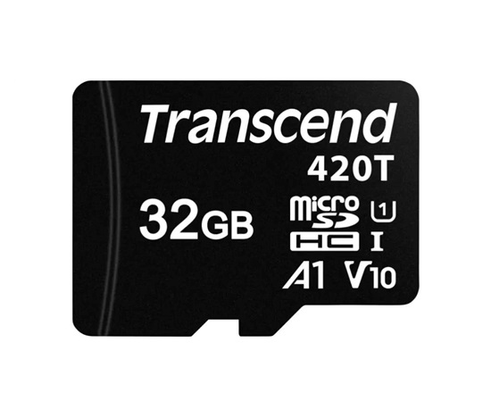 TRANSCEND Industrial Micro SDHC 420T 32GB, Class 10 UHS-I U1 A1, 3D TLC
