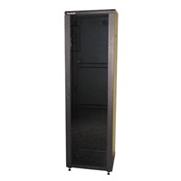 XtendLan 19" stojanový rozvaděč 47U 600x800, nosnost 800kg, skleněné dveře, plná záda, kolečka, rozložený, černý