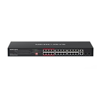 MERCUSYS switch MS126CP (24x100Mb/s,24xPoE+,2xGbE/SFPcombo,295W)