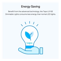 TP-Link Tapo L510E chytrá WiFi stmívatelná LED žárovka v3.50 (P/N:100001391) (bílá,2700K,806lm,2,4GHz,E27)