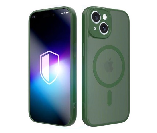 3mk ochranný kryt Misty MagCase Green pro Apple iPhone 14