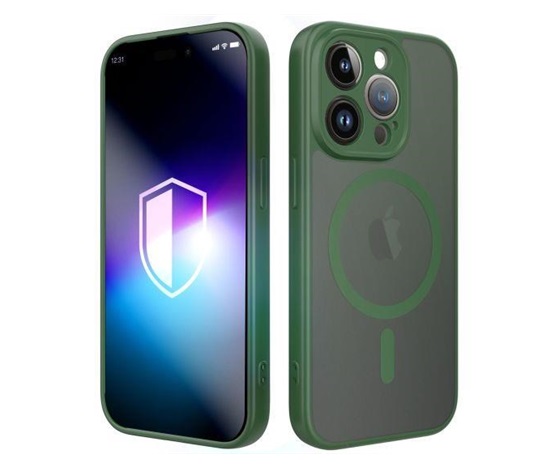 3mk ochranný kryt Misty MagCase Green pro Apple iPhone 15 Pro