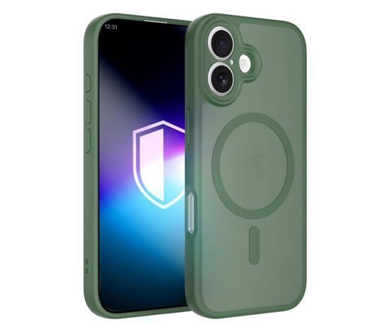 3mk ochranný kryt Misty MagCase Green pro Apple iPhone 17