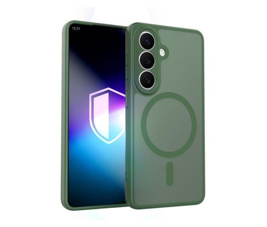 3mk ochranný kryt Misty MagCase Green pro Samsung Galaxy S26