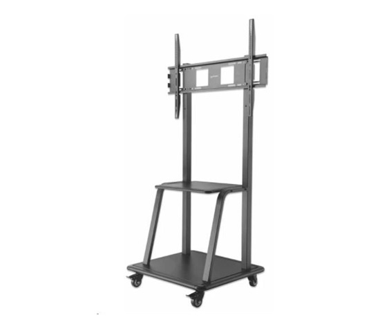 BAZAR - Manhattan univerzální TV vozík, Universal Heavy Duty TV Cart, 37" až 100" TV, černá - Poškozený obal (Komplet)