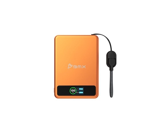 BMX SolidSafe™ 5K Solid-State Magnetic Power Bank, Orange