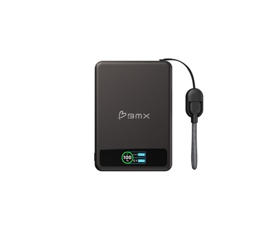 BMX SolidSafe™ 5K Solid-State Magnetic Power Bank, Black
