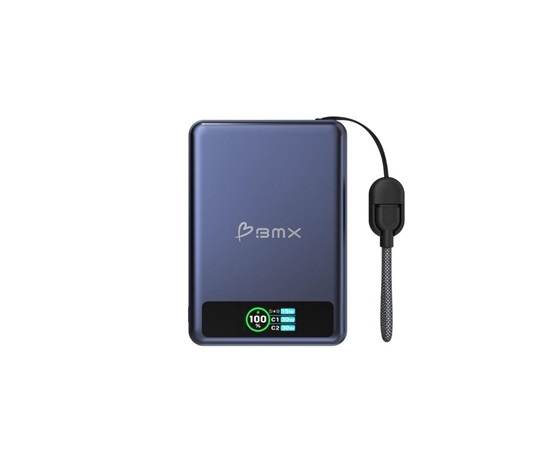 BMX SolidSafe™ 10K Solid-State Magnetic Power Bank, Blue