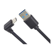 PremiumCord Kabel USB typ C/M zahnutý konektor 90° - USB 3.0 A/M, 50cm