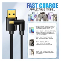PremiumCord Kabel USB typ C/M zahnutý konektor 90° - USB 3.0 A/M, 50cm