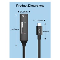 PremiumCord USB-C 3.2 Gen 2 repeater a prodlužovací kabel Male-Female, 10Gbps Aluminium 5m