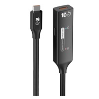 PremiumCord USB-C 3.2 Gen 2 repeater a prodlužovací kabel Male-Female, 10Gbps Aluminium 10m