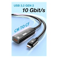 PremiumCord USB-C 3.2 Gen 2 repeater a prodlužovací kabel Male-Female, 10Gbps Aluminium 10m