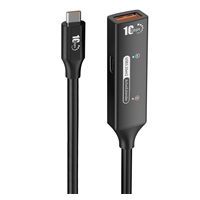 PremiumCord USB 3.2 Gen 2 repeater a prodlužovací kabel C-Male-A-Female, 10Gbps Aluminium 5m