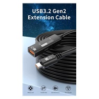 PremiumCord USB 3.2 Gen 2 repeater a prodlužovací kabel C-Male-A-Female, 10Gbps Aluminium 5m