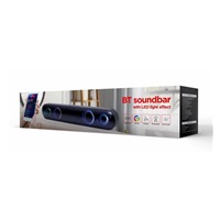 GEMBIRD Soundbar SPKBT-BAR400L, Bluetooth, 2x5W, LED podsvícení, černá