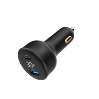 GEMBIRD Nabíječka do auta, 1x USB, 1xUSB-C, rychlo-nabíječka, QC3.0, 30 W, černá