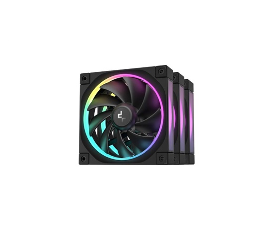 BAZAR DEEPCOOL Ventilátor FL12 3v1, 3x120mm, ARGB, černá, ROZBALENO