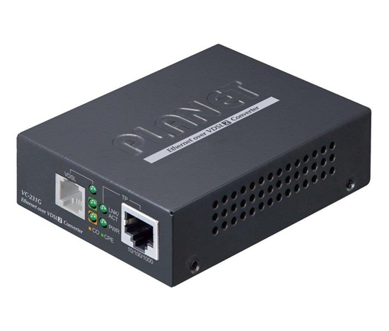 Planet VC-231Gv2, Eth. VDSL2 konvertor, 1000Base-T, master/slave, profil 30a/35b, G.993.5 Vectoring, G.INP, RJ-11